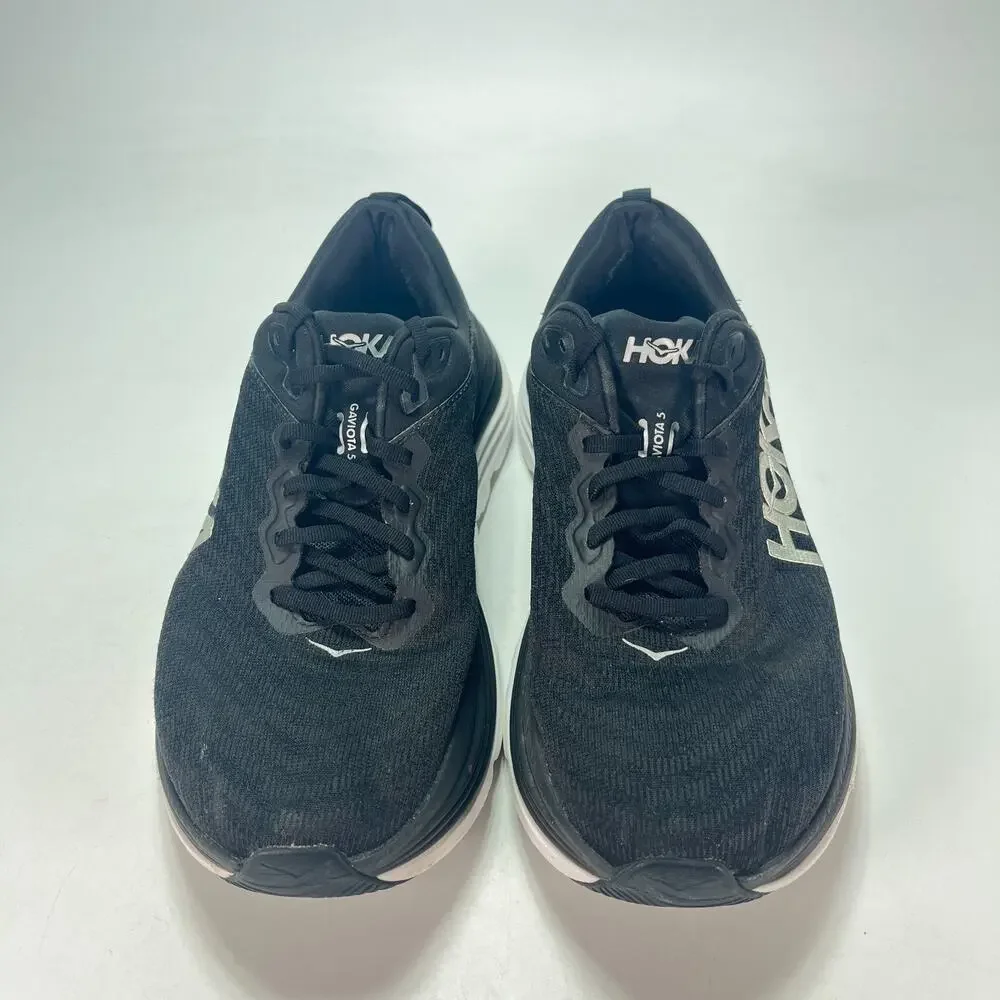HOKA Gaviota 5 Black White Stability Running Shoes 1134235-BWHT Womens Size 10B